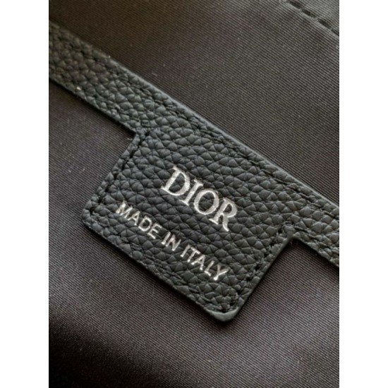 Migliore Repliche Borsa a tracolla con cerniera Dior Rider 2.0 nera obliqua con nero Economiche Outlet Online