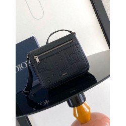Perfette Qualità Repliche Borsa a tracolla Dior da uomo con patta nera Gravity Imitazione