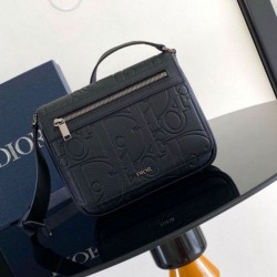 Perfette Qualità Repliche Borsa a tracolla Dior da uomo con patta nera Gravity Imitazione