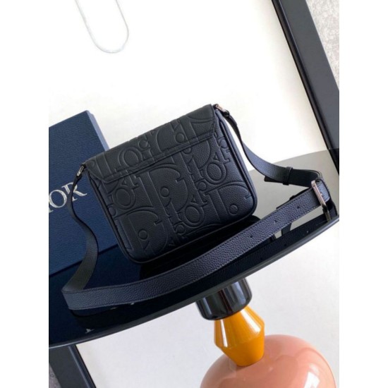 Perfette Qualità Repliche Borsa a tracolla Dior da uomo con patta nera Gravity Imitazione