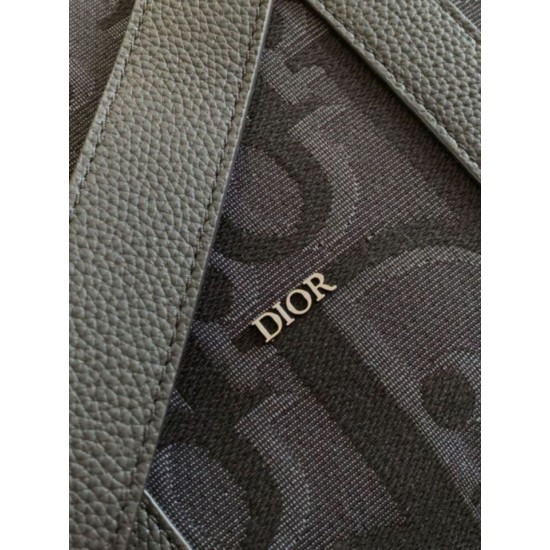 Perfette Qualità Repliche Dior Weekender 40 Borsa Maxi Dior Oblique Jacquard Nero Imitazione