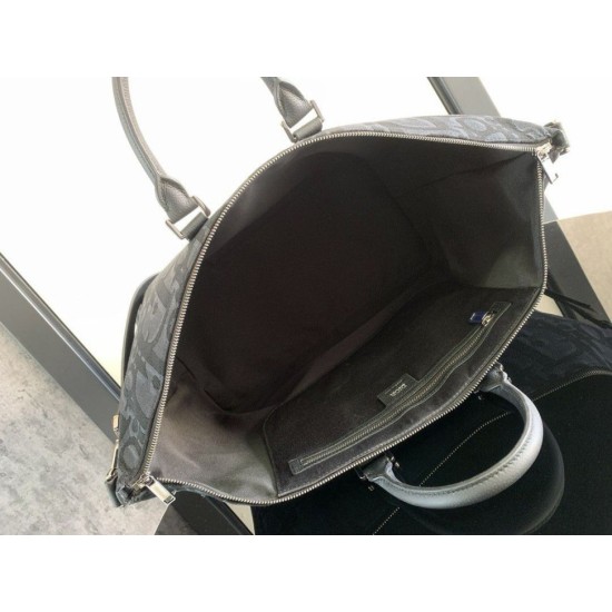 Perfette Qualità Repliche Dior Weekender 40 Borsa Maxi Dior Oblique Jacquard Nero Imitazione