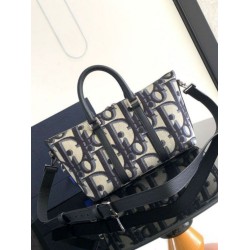 Replica perfetta Dior Weekender 25 Borsa Beige Maxi Dior Oblique Jacquard Imitazione Outlet Online