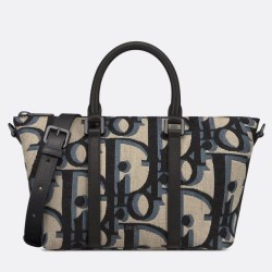 Replica perfetta Dior Weekender 25 Borsa Beige Maxi Dior Oblique Jacquard Imitazione Outlet Online