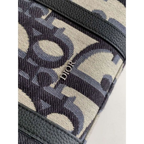 Replica perfetta Dior Weekender 25 Borsa Beige Maxi Dior Oblique Jacquard Imitazione Outlet Online