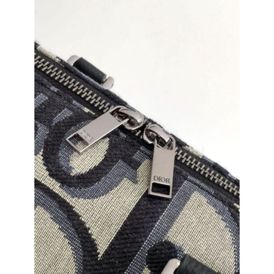 Replica perfetta Dior Weekender 25 Borsa Beige Maxi Dior Oblique Jacquard Imitazione Outlet Online
