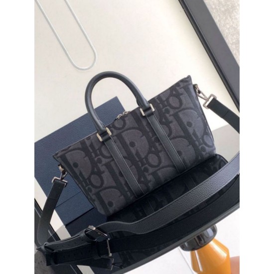 Borsa Dior Weekender 25 nera Maxi Dior Oblique Jacquard Replica originale di alta qualità Miglior Falso Borsa Dior Weekender 25 nera Maxi Dior Oblique Jacquard Economiche Premium