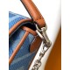 Miglior Falso Mini borsa Fendi Baguette in denim con ricamo FF Economiche Premium