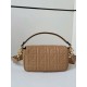 Replica perfetta Borsa media Fendi Baguette in nappa beige FF Imitazione Outlet Online