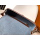 Perfette Qualità Repliche Borsa media Fendi Baguette in denim con ricamo FF Imitazione