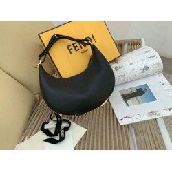 Migliore Repliche Fendi Fendigraphy Piccola Borsa Hobo Nero Economiche Outlet Online