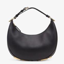 Migliore Repliche Fendi Fendigraphy Piccola Borsa Hobo Nero Economiche Outlet Online