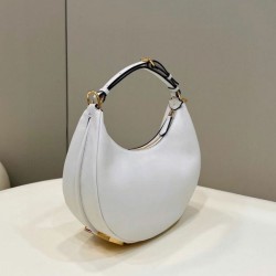 Replica perfetta Borsa Hobo Piccola Fendi Fendigraphy Bianca Imitazione Outlet Online