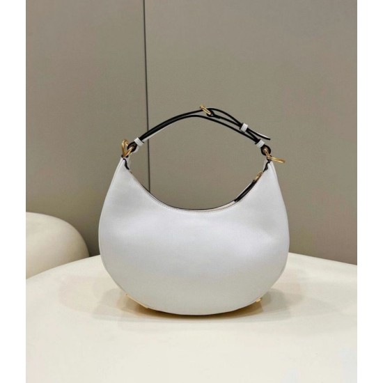 Replica perfetta Borsa Hobo Piccola Fendi Fendigraphy Bianca Imitazione Outlet Online