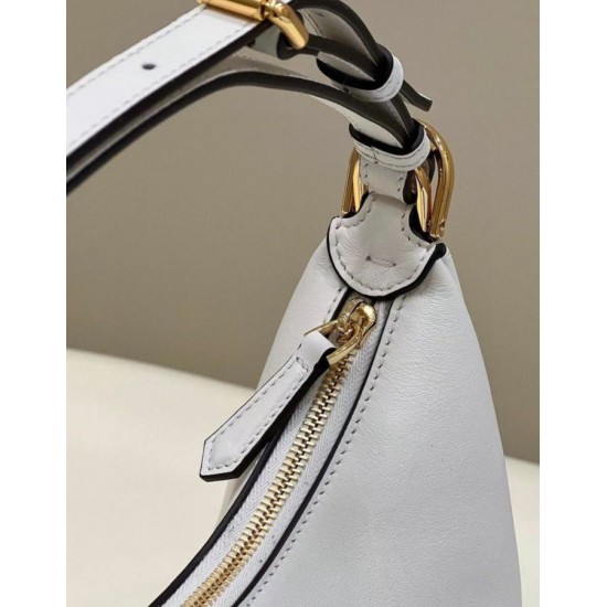 Replica perfetta Borsa Hobo Piccola Fendi Fendigraphy Bianca Imitazione Outlet Online