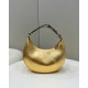 Miglior Falso Fendi Fendigraphy Piccola Borsa Hobo Oro Laminato Economiche Premium