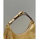 Miglior Falso Fendi Fendigraphy Piccola Borsa Hobo Oro Laminato Economiche Premium