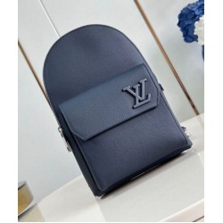 Migliore Repliche Borsa a tracolla pilota Louis Vuitton blu navy LV Aerogram M11601 Economiche Outlet Online