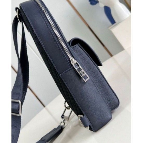 Migliore Repliche Borsa a tracolla pilota Louis Vuitton blu navy LV Aerogram M11601 Economiche Outlet Online