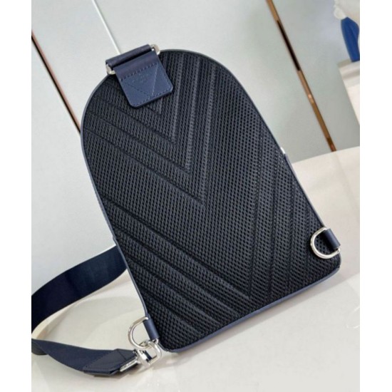 Migliore Repliche Borsa a tracolla pilota Louis Vuitton blu navy LV Aerogram M11601 Economiche Outlet Online