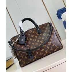 Replica perfetta Borsa Louis Vuitton Speedy Soft 30 scura Tela monogramma M12243 Imitazione Outlet Online