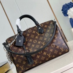 Replica perfetta Borsa Louis Vuitton Speedy Soft 30 scura Tela monogramma M12243 Imitazione Outlet Online