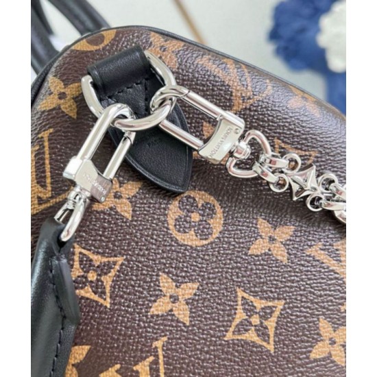 Replica perfetta Borsa Louis Vuitton Speedy Soft 30 scura Tela monogramma M12243 Imitazione Outlet Online