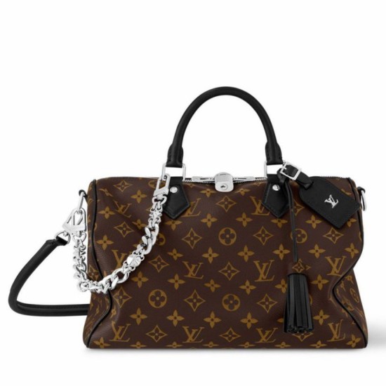 Replica perfetta Borsa Louis Vuitton Speedy Soft 30 scura Tela monogramma M12243 Imitazione Outlet Online