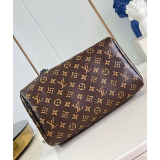 Replica perfetta Borsa Louis Vuitton Speedy Soft 30 scura Tela monogramma M12243 Imitazione Outlet Online
