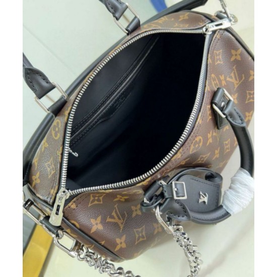 Replica perfetta Borsa Louis Vuitton Speedy Soft 30 scura Tela monogramma M12243 Imitazione Outlet Online