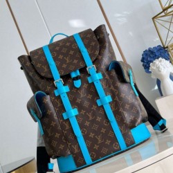 Miglior Falso Zaino Louis Vuitton Christopher MM Zaino Monogram Macassar Canvas M12729 Economiche Premium
