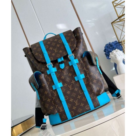 Miglior Falso Zaino Louis Vuitton Christopher MM Zaino Monogram Macassar Canvas M12729 Economiche Premium