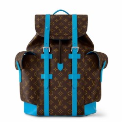 Miglior Falso Zaino Louis Vuitton Christopher MM Zaino Monogram Macassar Canvas M12729 Economiche Premium