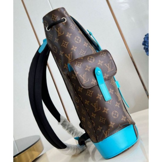 Miglior Falso Zaino Louis Vuitton Christopher MM Zaino Monogram Macassar Canvas M12729 Economiche Premium