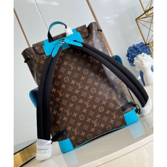 Miglior Falso Zaino Louis Vuitton Christopher MM Zaino Monogram Macassar Canvas M12729 Economiche Premium