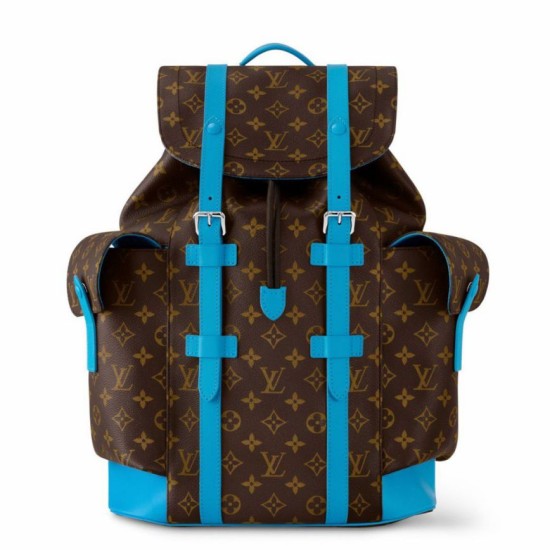 Miglior Falso Zaino Louis Vuitton Christopher MM Zaino Monogram Macassar Canvas M12729 Economiche Premium