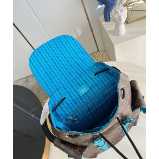 Miglior Falso Zaino Louis Vuitton Christopher MM Zaino Monogram Macassar Canvas M12729 Economiche Premium