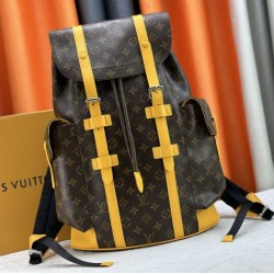 Replica perfetta Zaino Louis Vuitton Christopher MM Monogram Macassar Canvas M13202 Imitazione Outlet Online