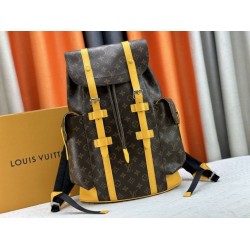 Replica perfetta Zaino Louis Vuitton Christopher MM Monogram Macassar Canvas M13202 Imitazione Outlet Online