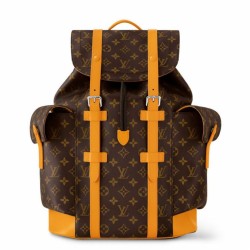 Replica perfetta Zaino Louis Vuitton Christopher MM Monogram Macassar Canvas M13202 Imitazione Outlet Online