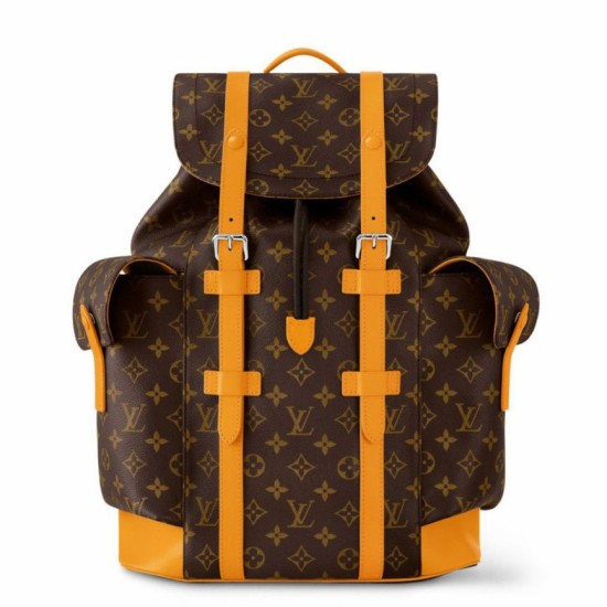 Replica perfetta Zaino Louis Vuitton Christopher MM Monogram Macassar Canvas M13202 Imitazione Outlet Online