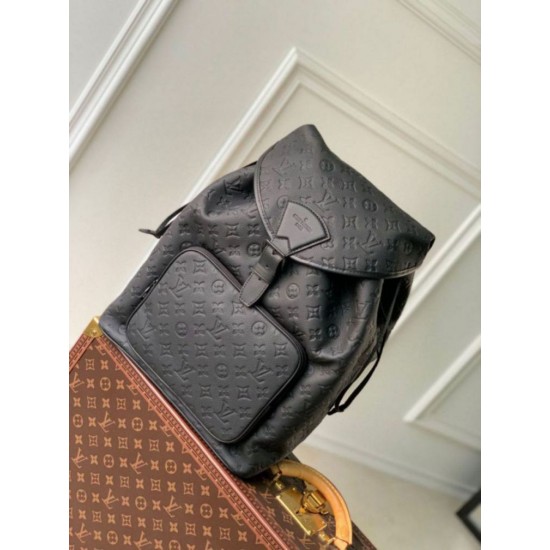 Miglior Falso Zaino Louis Vuitton Montsouris Monogramma Taurillon M23127 Economiche Premium