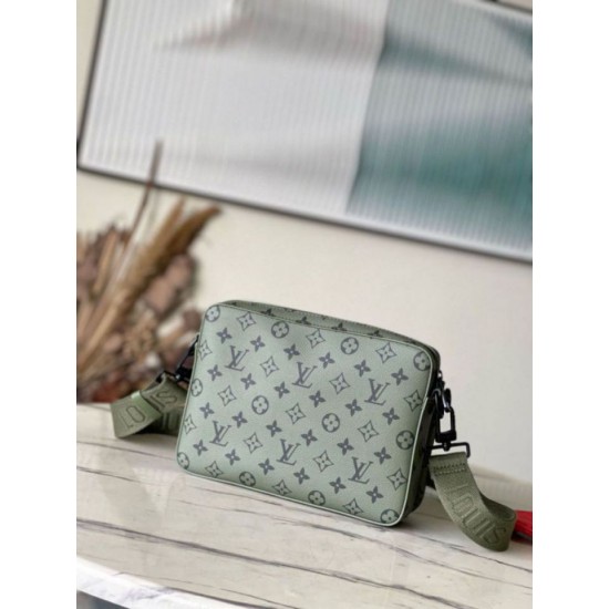 Miglior Falso Borsa a tracolla Louis Vuitton Trio Tela monogramma verde M23783 Economiche Premium