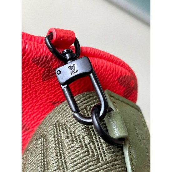 Miglior Falso Borsa a tracolla Louis Vuitton Trio Tela monogramma verde M23783 Economiche Premium