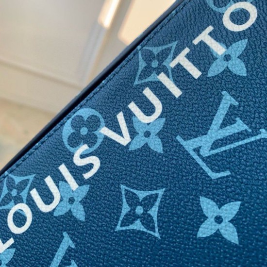 Perfette Qualità Repliche Borsa Louis Vuitton District PM Tela monogramma blu M23785 Imitazione