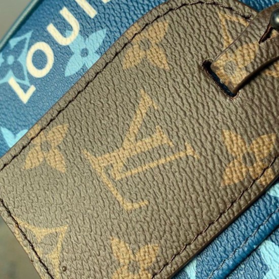 Perfette Qualità Repliche Borsa Louis Vuitton District PM Tela monogramma blu M23785 Imitazione