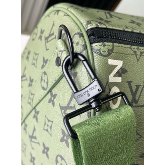 Replica perfetta Louis Vuitton Keepall Bandouliere 55 Borsa Tela Monogram Verde M23963 Imitazione Outlet Online