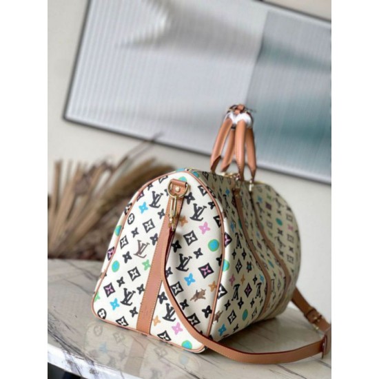 Replica perfetta Louis Vuitton Keepall Bandouliere 45 Borsa Tela Monogram Craggy M25233 Imitazione Outlet Online