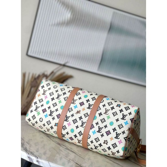 Replica perfetta Louis Vuitton Keepall Bandouliere 45 Borsa Tela Monogram Craggy M25233 Imitazione Outlet Online