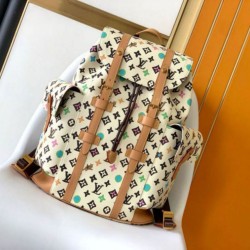 Replica perfetta Zaino Louis Vuitton Christopher MM Zaino Monogram Craggy Canvas M25240 Imitazione Outlet Online